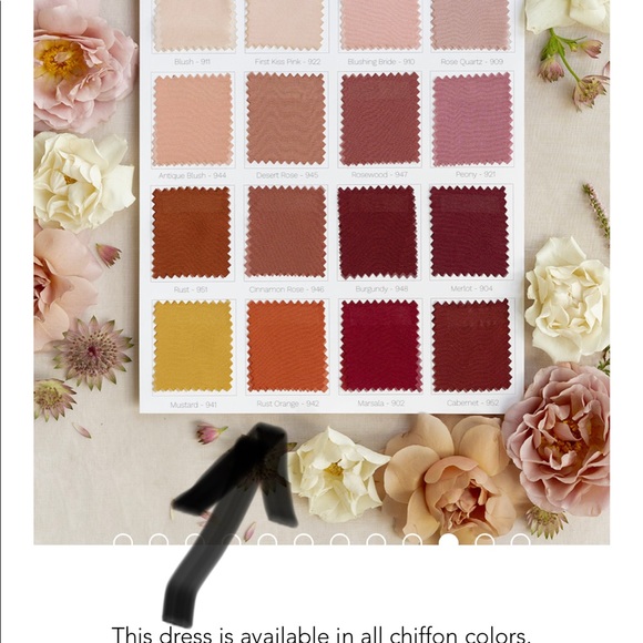 Ainsley Chiffon Dress (RUST - 951) - Picture 9 of 11